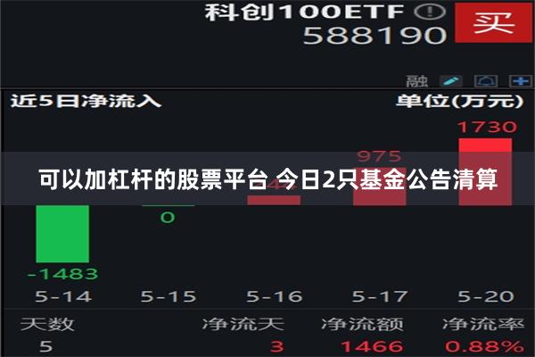 可以加杠杆的股票平台 今日2只基金公告清算